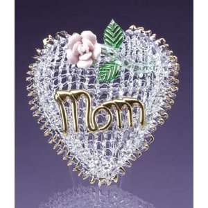  Glass Mom Heart and Flower 