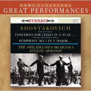   in E flat / Symphony No. 1 in F Major Audio CD ~ Dmitry Shostakovich