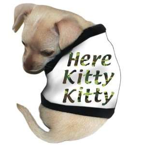  Pet Tease Here Kitty Kitty Dog Tank, Small, White Pet 