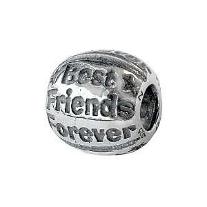 Zable(tm) Best Friends Forever Bead / Charm in 925 Sterling Silver