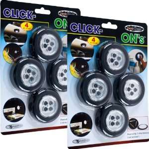   of 8 Click On Stick up LED Lights by Super Bright