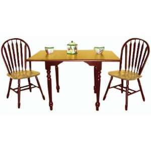  Sunset 32x48 Drop Leaf Extension Table 3 Piece Dining Set 