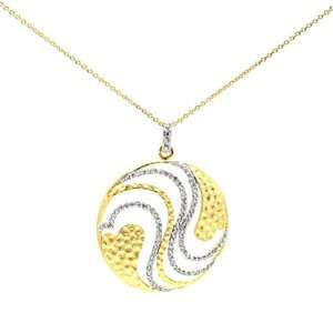 Tressa Goldfill White Cubic Zirconia Swirled Hearts Necklace .925 