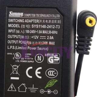 Genuine SUNNY SYS1148 2412 T3 12V 2A AC Power ADAPTER  