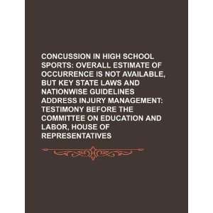  Concussion in high school sports overall estimate of 