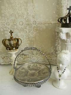 2die4~Antique Reed & Barton Silver Brides Basket~Victorian Scenes 