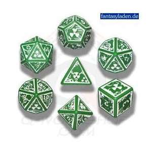  Carved Nuke Dice Set (Green and White) Toys & Games