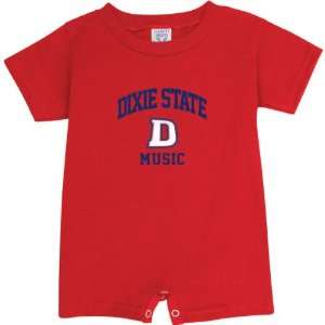  Dixie State Red Storm Red Music Arch Baby Romper Sports 