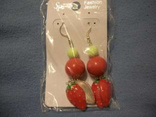 Strawberry Dangle Fashion Earrings  