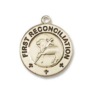  14K Gold First Reconciliation/Penance Medal Jewelry