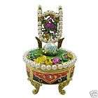 jewelry trinket box crystal chair pearl jf1134 expedited shipping 