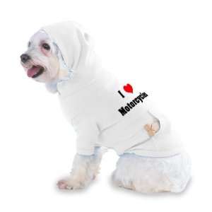 Love/Heart Motorcycles Hooded (Hoody) T Shirt with pocket for your Dog 