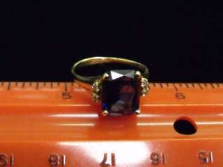 ESTATE VINTAGE 10K S5+ BLUE SPENELLE RING SM DIAMOND NEW OLD STOCK 