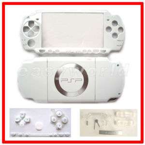 PSP 2000 Slim Full Housing Case Faceplate Piano WHITE  