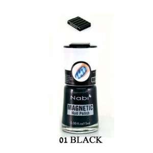  Nabi Magnetic Nail Polish   01 Black .5 oz. Beauty