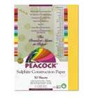   Sulphite Construction Paper, 76 lbs., 9 x 12, Gold, 50 SheetsPack