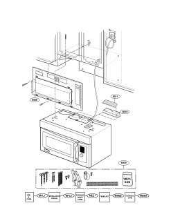 KENMORE ELITE Microwave   range hood Oven cavity Parts  Model 
