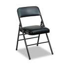 cosco 608830054 deluxe vinyl padded seat back folding chairs black