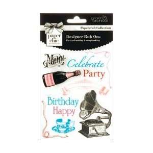  Grant Studios Paper Chic Rub On Party; 4 Items/Order Arts 