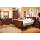 Alpine Furniture 4 pcs Full Size Sleigh Bed Bedroom Set with 