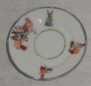 VINTAGE CHILDS TEA SET RABBITS CHICKENS HAND PAINTED NIPPON  
