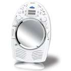   FM Stereo Shower Radio and CD Player with Fog Resistant Mirror (White