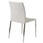 Dirk Side Chair   Set of 4   White/Stainless Steel   35.83H x 18.11W 