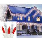 Vickerman Set of 70 Red and Pure White LED M5 Icicle Christmas Lights 