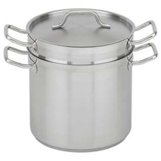 Winco USA Winware Stainless Double Boiler With Cover   20 Quart at 