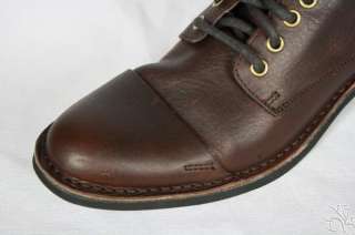   Haan Air Blythe Cap Toe Dark Brown Leather Mens Boots Shoes New  