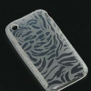 Clear Transparent with Tiger Animal Design Silicone Skin Cover Case 