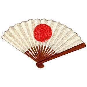 Japanese Folding Fan Rising Sun Asian Iron on Patch  