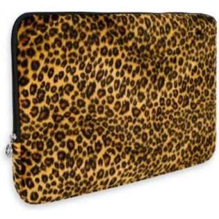 Cliffs Leopard Animal Print Faux fur Carrying Case Sleeve for Apple 