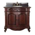   Vanity with Imperial Brown Granite Top and Undermount Sink (Antique
