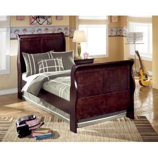 Famous Brand Traditional Classics Twin bed Bed Set in Warm DarkBrown 