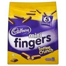 Cadburys Mini Toffee Fingers Snack Packs 5X22g   Groceries   Tesco 