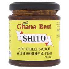 ghana best shito hot 160g £ 2 49 £ 1 56 100g add to basket quantity