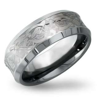   Tungsten Mens Wedding Band Ring  Jewelry Sterling Silver Rings