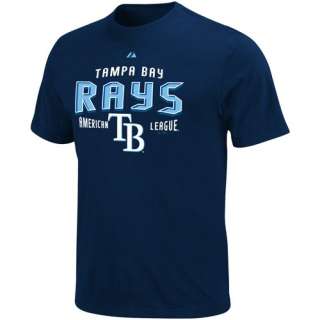 Tampa Bay Rays Tee  Majestic Tampa Bay Rays Navy Blue Base Knock T 