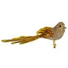 vco pack of 6 gold glamour beaded clip on bird