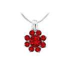 FineJewelryVault Ruby Heart Pendant  14K White Gold   0.50 CT TGW