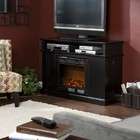   Enterprises Inc. Electric Fireplace with Media Shelf in Black Finish