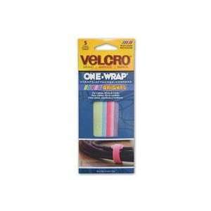 VELCRO ONE WRAP straps   BRIGHTS   For Cables, Wires & Cords   5pack