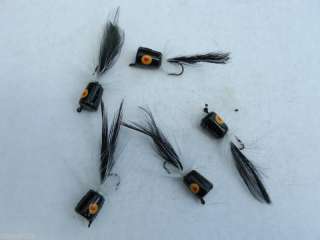 Famous Pattern Bass Poppers  5 pack  Black/Yellow Eye  