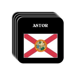  US State Flag   ASTOR, Florida (FL) Set of 4 Mini Mousepad 