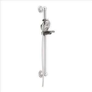   Spray Massage Hand Shower with Wall Grab Bar System in Chrome Home