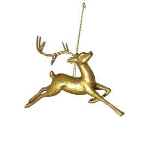  Sugared Fruit Gold Foil Reindeer with Bent Leg Christmas 