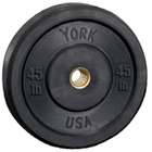 York Barbell Solid Rubber“ Training Bumper   Black 45 lb