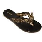 DDI Womens Jelly Thong Sandals w/ Animal Print Bow St(Pack of 36)
