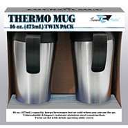 Thermo Travel Mug, 16oz. Twin Pack 
